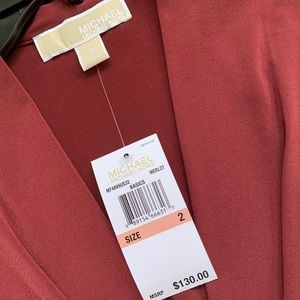 MICHAEL KORS- Merlot Wrap Maxi Dress